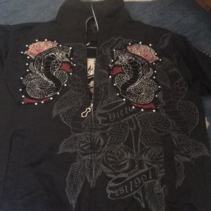 Men’s black track jacket  size large